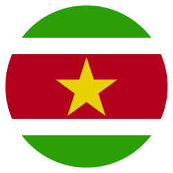 Round Surinamese Flag Sticker Self Adhesive Vinyl Suriname SUR SR - C2328