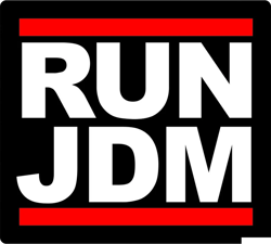 run jdm sticker self adhesive vinyl - c1272