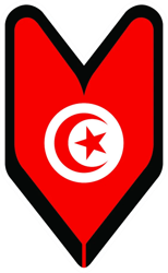 Tunisian Driver Badge Sticker Self Adhesive Vinyl wakaba leaf soshinoya Tunisia TUN TN - C2386