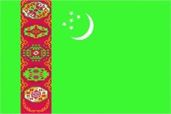 Turkmen Flag Sticker Self Adhesive Vinyl Turkmenistan TKM TM - C2391