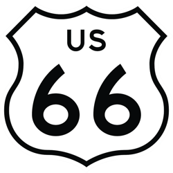 US Route 66 Sticker Self Adhesive Vinyl highway 3 - C044