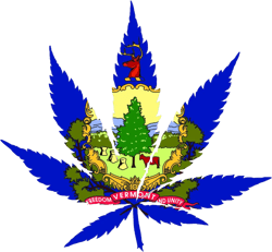 Vermont Flag Weed Marijuana Leaf Sticker Self Adhesive Vinyl 420 hemp - C3365