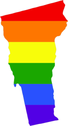 Vermont State Shaped Gay Pride Rainbow Flag Sticker Self Adhesive Vinyl LGBT VT - C3162
