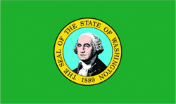 Washington Flag Sticker Self Adhesive Vinyl state washingtonian WA - C2573