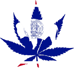 Wyoming Flag Weed Marijuana Leaf Sticker Self Adhesive Vinyl 420 hemp - C3370