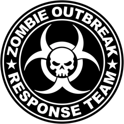 Zombie Outbreak Response Team Sticker Self Adhesive Vinyl hunting united states - C079