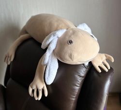 Plush axolotl length 1,1 m Large washable plush toy