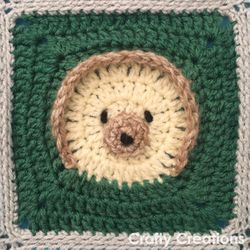 Hedgehog Granny Square Crochet Pattern