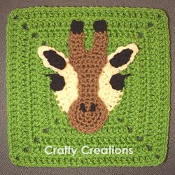 Giraffe Granny Square Crochet Pattern