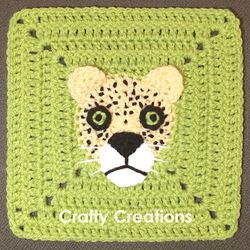 Leopard Granny Square Crochet Pattern