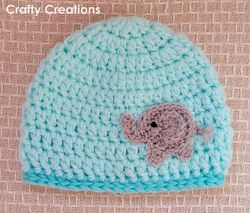 Elephant Newborn Beanie Crochet Pattern