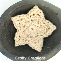 Star-shaped Face Scrubby Crochet Pattern
