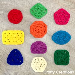 Mini Granny Shapes Crochet Pattern