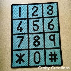 Number Pad Blanket Crochet Pattern