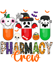 Ghost Witch Pumpkin Pills Pharmacy Crew Halloween Costume 133