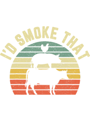 Funny BBQ Shirt Id Smoke That Retro Barbeque Grilling Gift 1