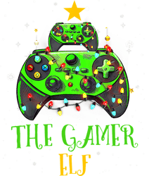 Funny Gamer Elf Christmas Tree Lights Matching Family Group98