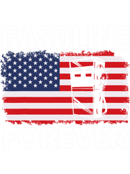 Gasoline Forever Funny gas cars lover patriotic USA flag
