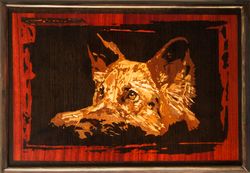 Shepherd dog portrait inlay framed mosaic wood panel ready to hang home wall decor boho art wood decor ready