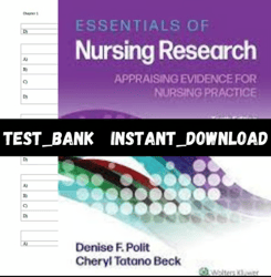 Latest 2023 Essentials of Nursing Research Appraising Evidence for Nursing Practice 10th Edition Denise Test bank |
