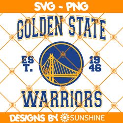 Golden state Warriors est 1946 Svg, Golden state Warriors Svg, NBA Team SVG, America Basketball Team Svg