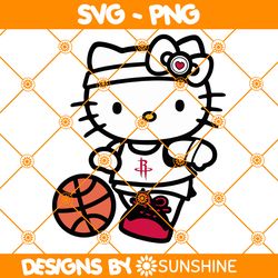 Hello Kitty Houston Rockets SVG, Houston Rockets Svg, Hello Kitty Svg, NBA Team SVG, America Basketball Svg