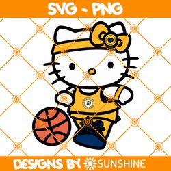 Hello Kitty Indiana pacers SVG, Indiana pacers Svg, Hello Kitty Svg, NBA Team SVG, America Basketball Svg