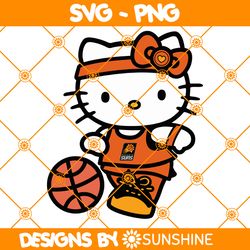 Hello Kitty Phoenix Suns SVG, Phoenix Suns Svg, Hello Kitty Svg, NBA Team SVG, America Basketball Svg