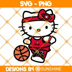 Hello Kitty Portland Trail Blazers SVG, Portland Trail Blazers Svg, Hello Kitty Svg, NBA Team SVG, America Basketball Sv