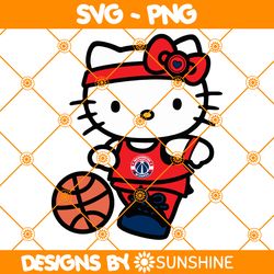 Hello Kitty Washington Wizards SVG, Washington Wizards Svg, Hello Kitty Svg, NBA Team SVG, America Basketball Svg