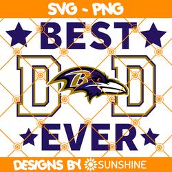 Baltimore Ravens Best Dad Ever Svg, Baltimore Ravens Svg, Father Day Svg, Best Dad Ever Svg, NFL Father Day Svg