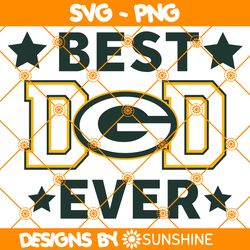 Green Bay Packers Best Dad Ever Svg, Green Bay Packers Svg, Father Day Svg, Best Dad Ever Svg, NFL Father Day Svg