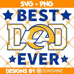 los angeles rams best dad ever svg, los angeles rams svg, father day svg, best dad ever svg, nfl father day svg