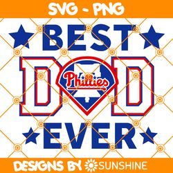 Philadelphia Phillies Best Dad Ever Svg, Philadelphia Phillies Svg, Father Day Svg, Best Dad Ever Svg, MLB Father Day Sv