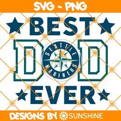 seattle mariners best dad ever svg, seattle mariners svg, father day svg, best dad ever svg, mlb father day svg
