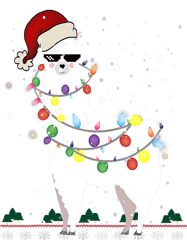 Llama Lover Christmas Llama Santa Hat Ugly Xmas Tree Alpaca Gift 54