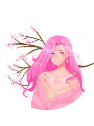 Kawaii Cute Anime Girl Sakura Cherry Blossom Pink Pastel