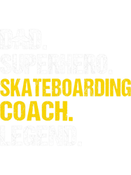 Mens Dad Superhero Skateboarding Coach Funny Skateboarding Coach
