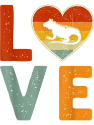Iguana Lover Retro Style Vintage Iguana Graphic Cute Valentines Day