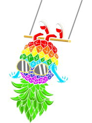 LGBT Pride Upside Down Pineapple Swingers Swinging LGBTQ Adult Humor