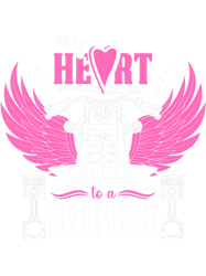 Motocross Biker Motorcycle My Heart Belongs To A Biker Girlfriend Wife