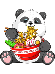 Pandas Kawaii Panda Eating Ramen Noodles Otaku Anime Japanese Gift