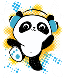 Pandas Cute DJ Panda With Headphones