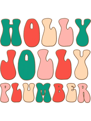 Plumber Job Holly Xmas Jolly Plumber Retro Groovy Christmas Pajamas