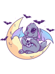 Rabbits Kawaii Pastel Goth Bunny Bat With Moon For Anime Women Girls