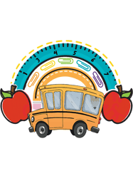 School Bus Rainbow Boho Back To School Bus Driver