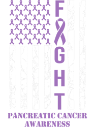 Pancreatic Warrior Fight Flag Purple Ribbon Support Pancreatic Cancer Awareness 3