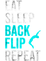 Parkour Lover Eat Sleep Back Flip Repeat Shirt Gymnastic Tee Funny Parkour