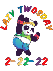 Pandas Lazy Tuesday 0222 Twosday panda pajama