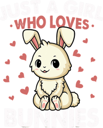 Rabbits Just A Girl Who Loves Bunnies Shirt Kids Girls Rabbit Bunny